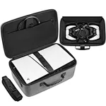 The case with hard shell and custom interior compartments can protect the entire PS5 slim system from outside and inside, unlike other cases without interior layer for the console.